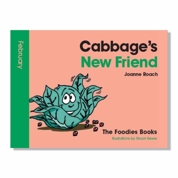 A cutout of the book Cabbage's New Friend – The Foodies veggie patch story for February, just the cover on a white background.
