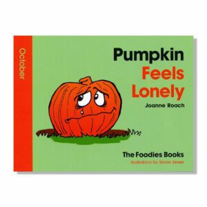 A cutout of the book Pumpkin Feels Lonely – The Foodies veggie patch story for October, just the cover on a white background.